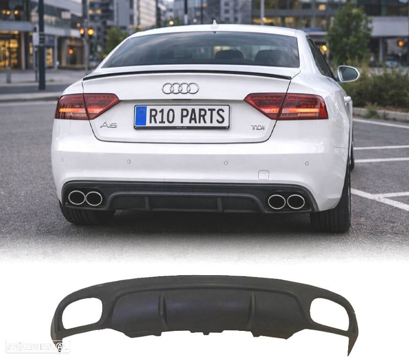 DIFUSOR AUDI A5 COUPE CABRIO 07-11 LOOK DTM RS - 1