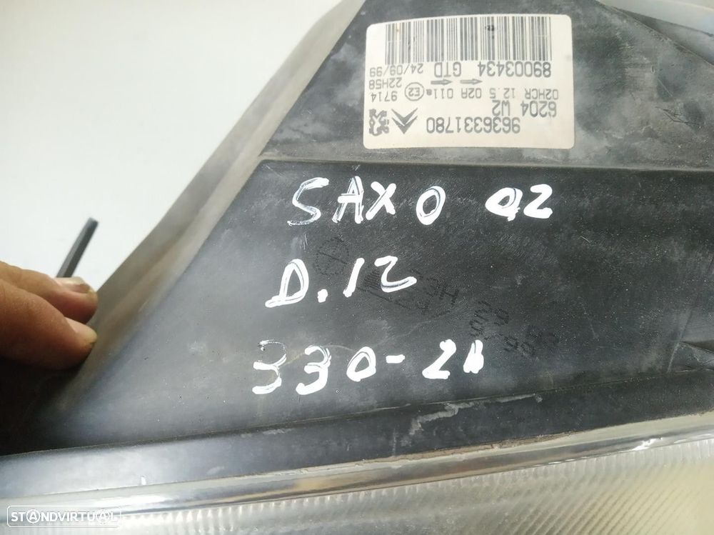 FAROL ESQUERDO CITROEN SAXO 1999 -9636331780 - 3