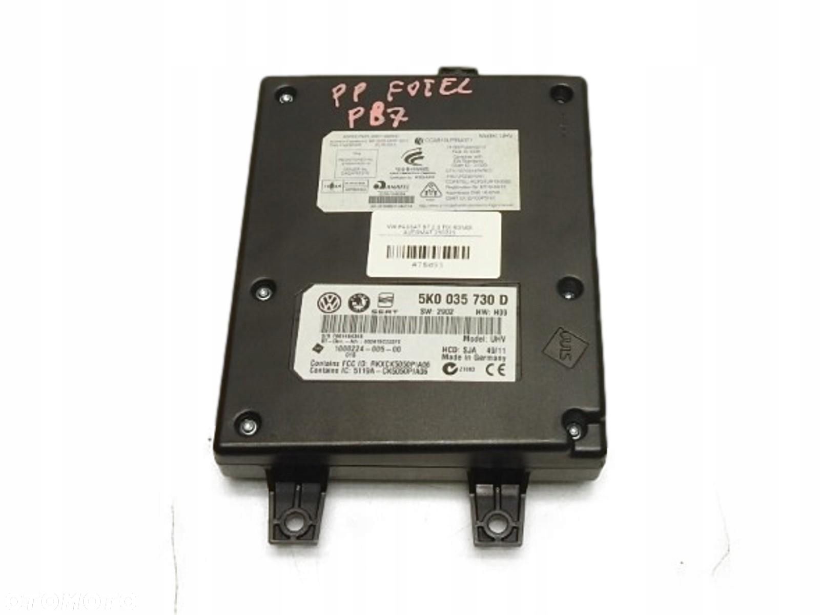 MODUŁ STEROWNIK BLUETOOTH VW PASSAT B7 5K0035730D - 1