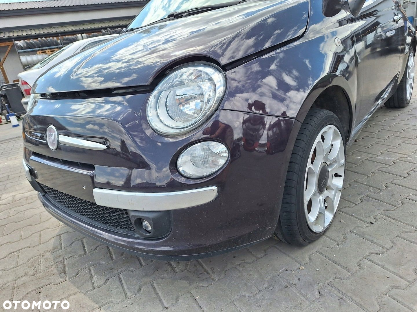 FIAT 500 PRZÓD ZDERZAK MASKA BŁOTNIK LAMPA PAS WZMOCNIENIE CHŁODNICA 528/B - 10