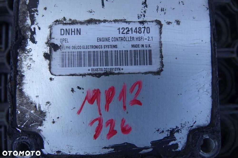 STEROWNIK SILNIKA KOMPUTER OPEL MERIVA A DNHN 12214870 - 4