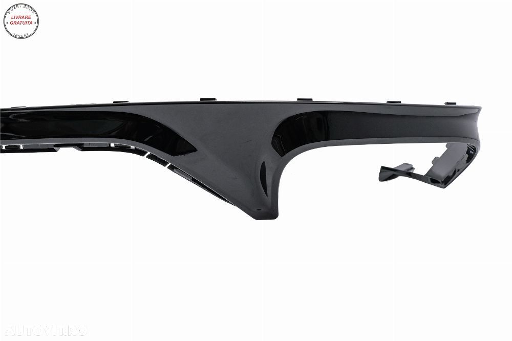 Difuzor Bara Spate Evacuare Dubla Audi Q8 S-Line (2018-2023) Evacuari Negre- livrare gratuita - 4