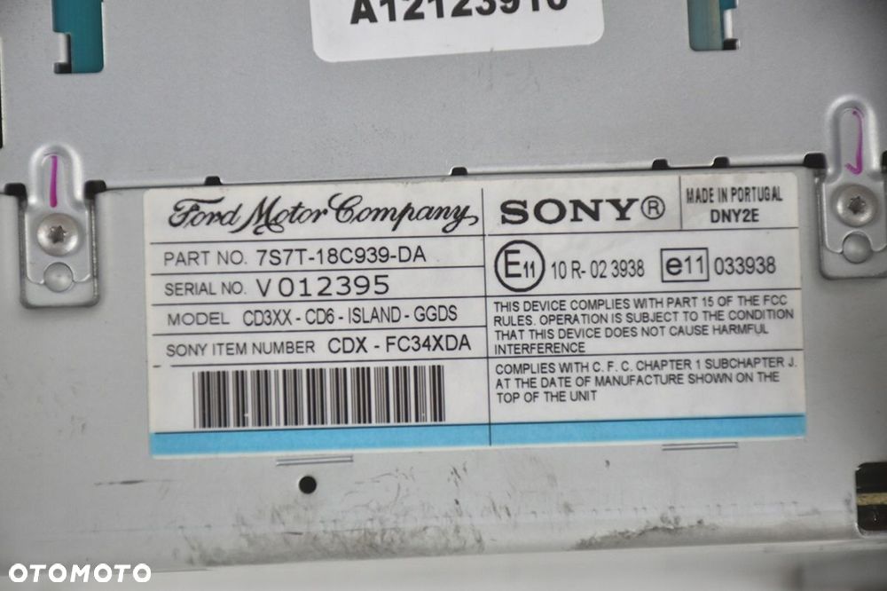 radio nawigacja ford mondeo s-max 7s7t-18c939-da - 5