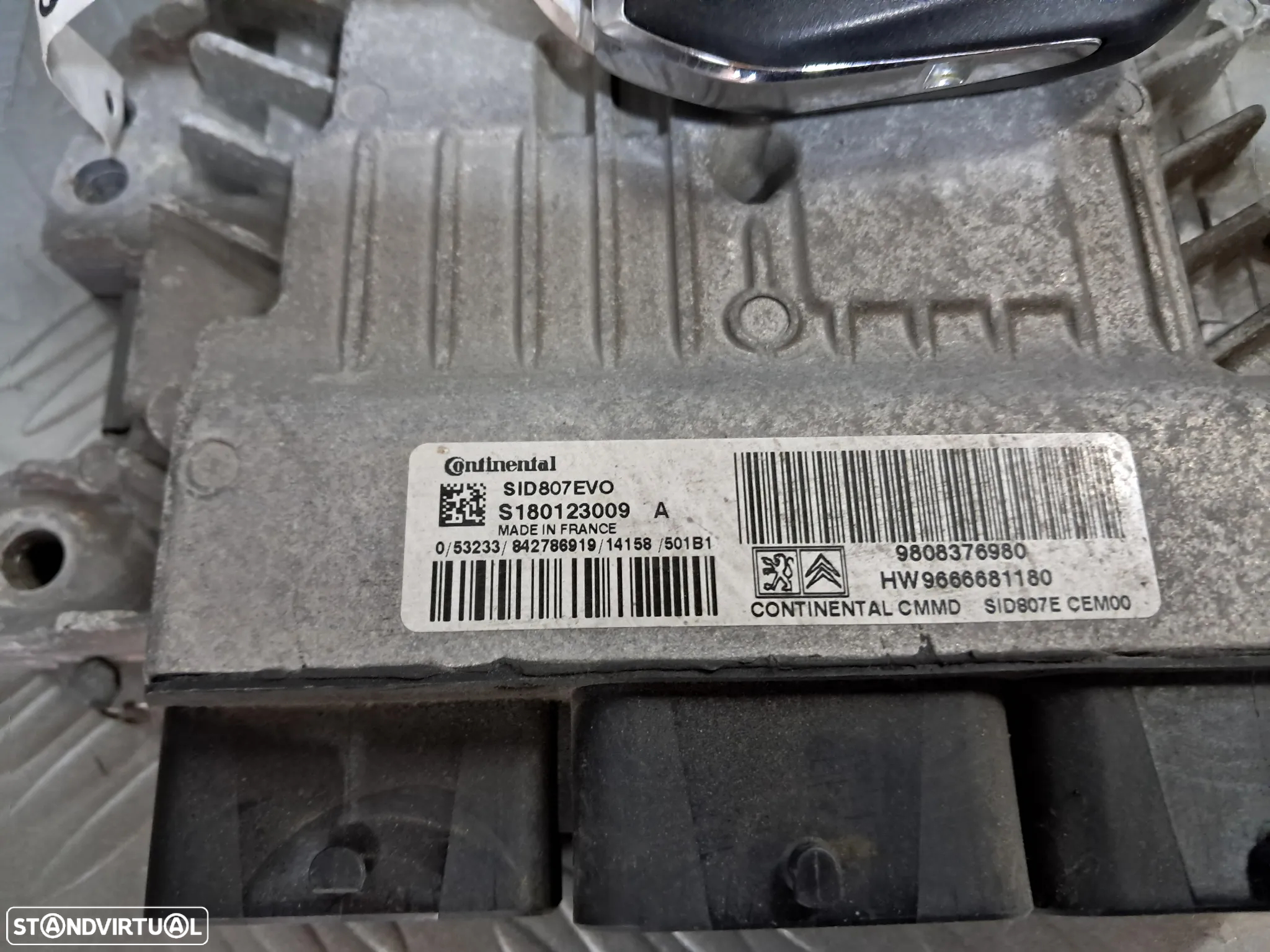 Conjunto Kit chave e mobilizador BSI centralina Citroen C4 Picasso II Peugeot 1.6 HDI - 4