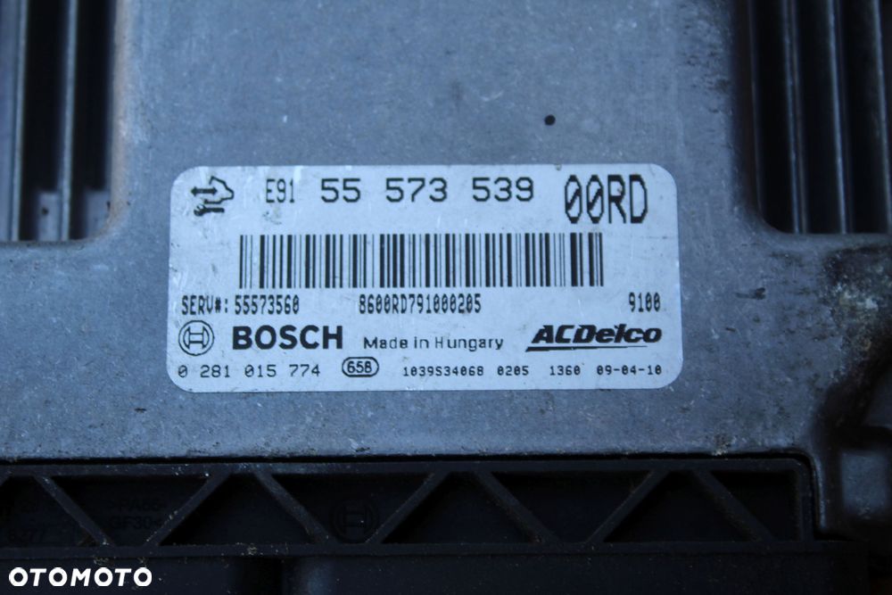 STEROWNIK KOMPUTER SILNIKA OPEL INSIGNIA 2.0 CDTI  55573539 0281015774 - 2