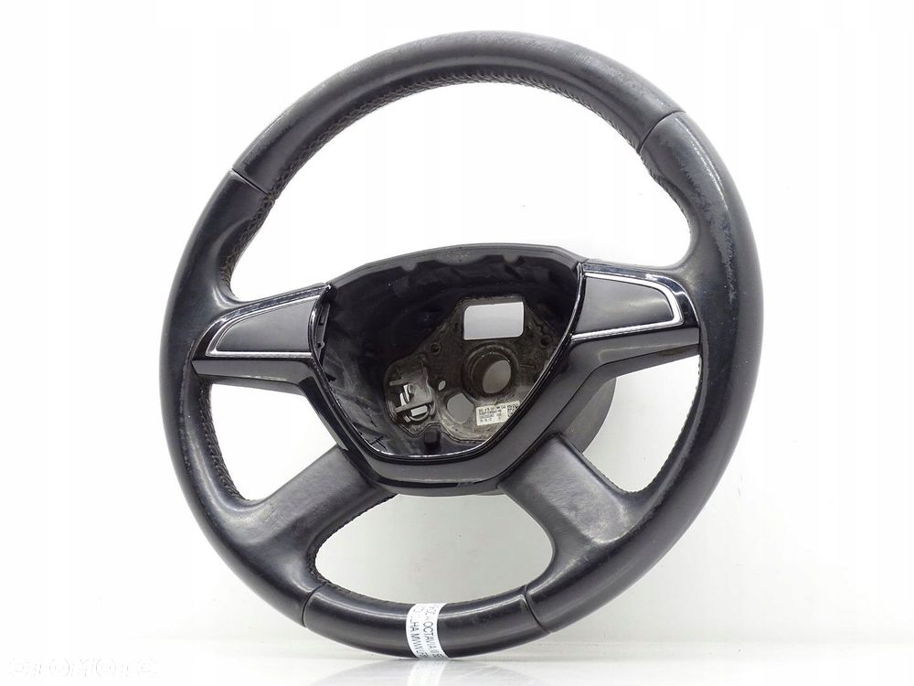 KIEROWNICA SKÓRA SKÓRZANA SKODA OCTAVIA III 3 5E 5E0419091AA - 1