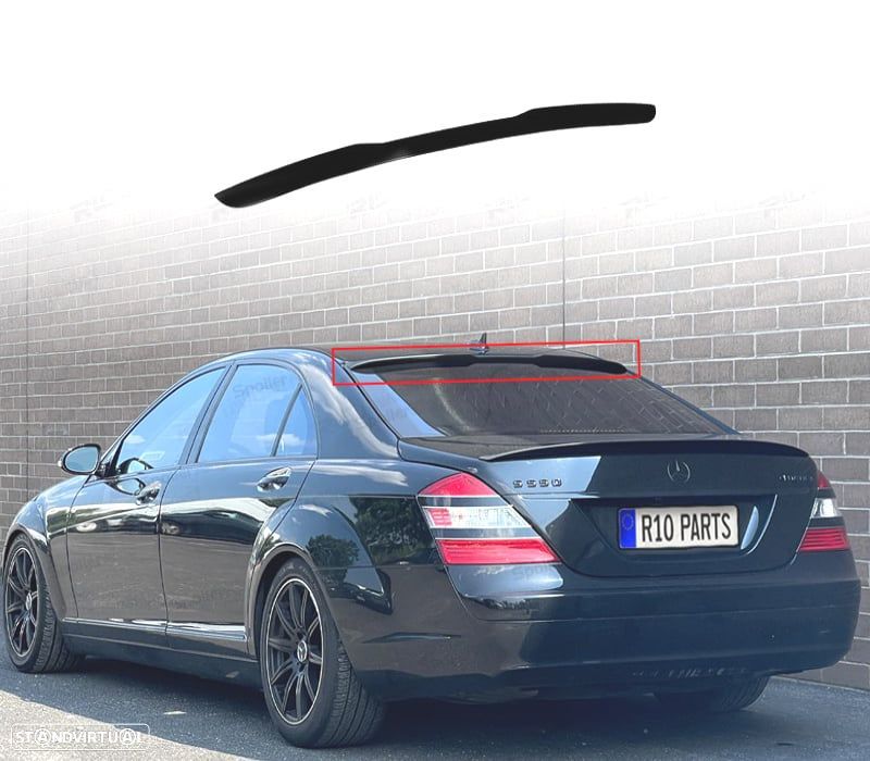 AILERON MERCEDES CALSSE S W221 05-13 LOOK AMG PRETO BRILHANTE - 1