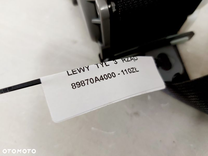 KIA CARENS 4 IV PAS BEZPIECZEŃSTWA LEWY TYŁ TYLNY 3 III RZĄD 89870A4000 - 7