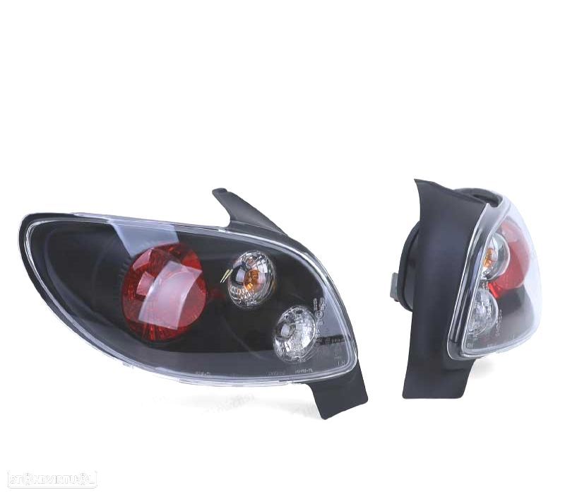 FAROLINS TRASEIROS PEUGEOT 206 98-09 VERMELHO PRETO - 3