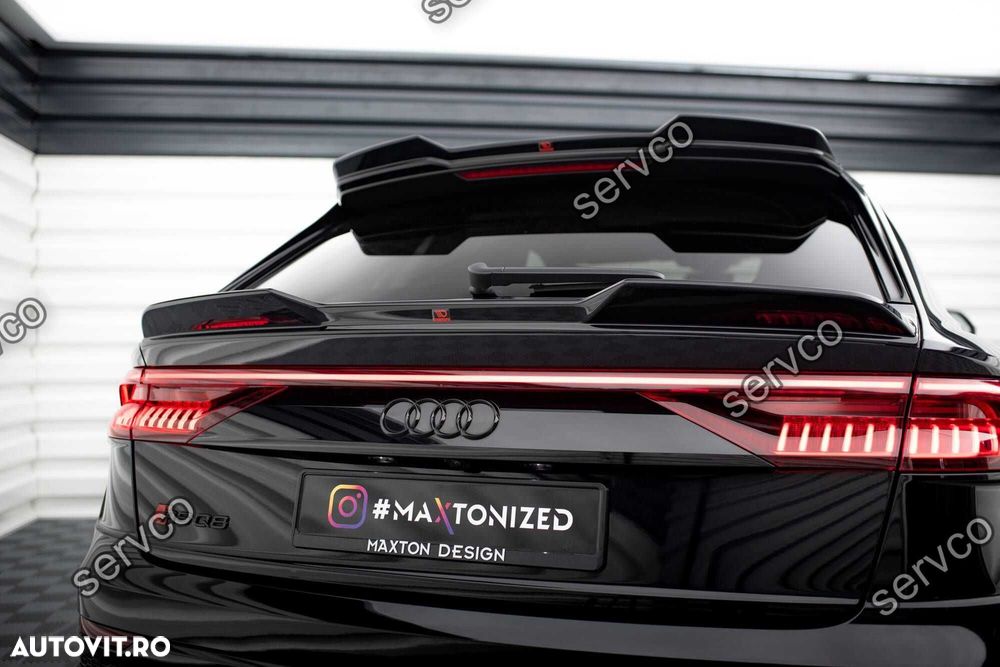 Eleron spoiler cap Audi Q8 Sline SQ8 RSQ8 Mk1 2019- v6 - Maxton Design - 2
