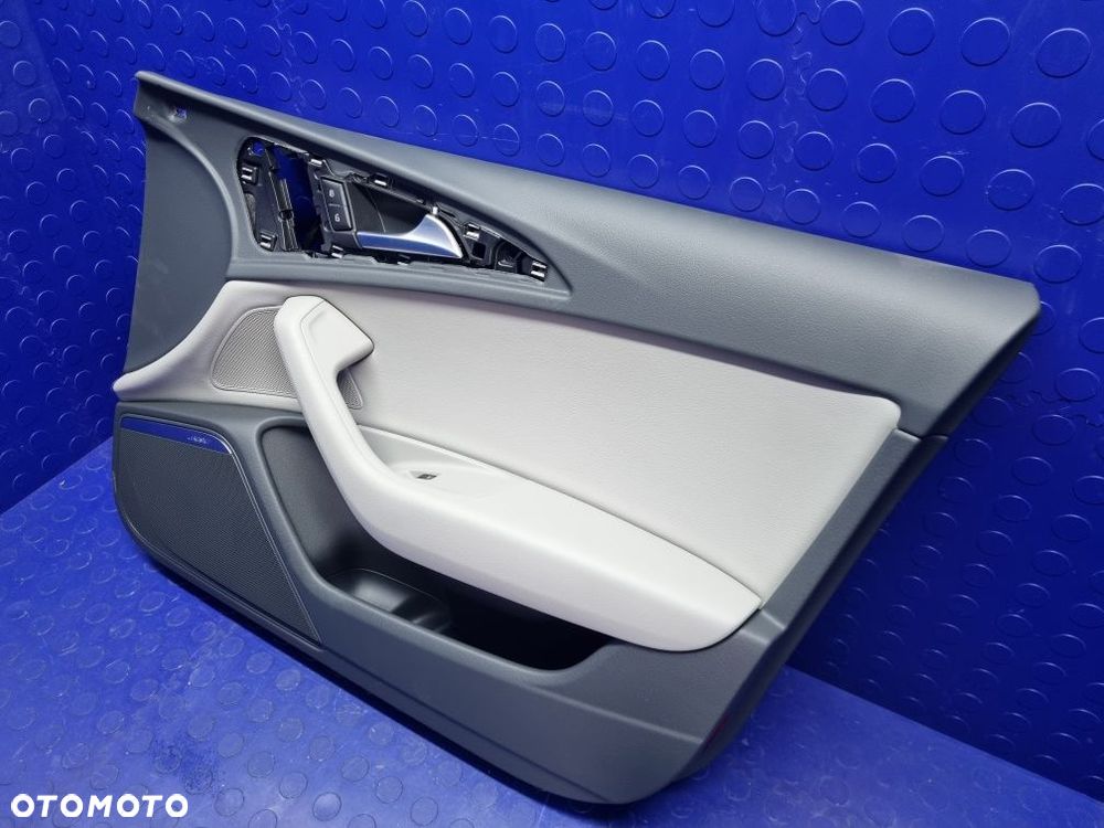 BOCZEK tapicerka drzwi PRZEDNICH PRAWYCH  kompletna AUDI A6 C7 oryginał 4G1867022 - 6