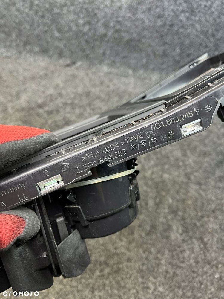 vw golf VII tunel środkowy uchwyt na kubki 5G1864263 5G1863245F - 12