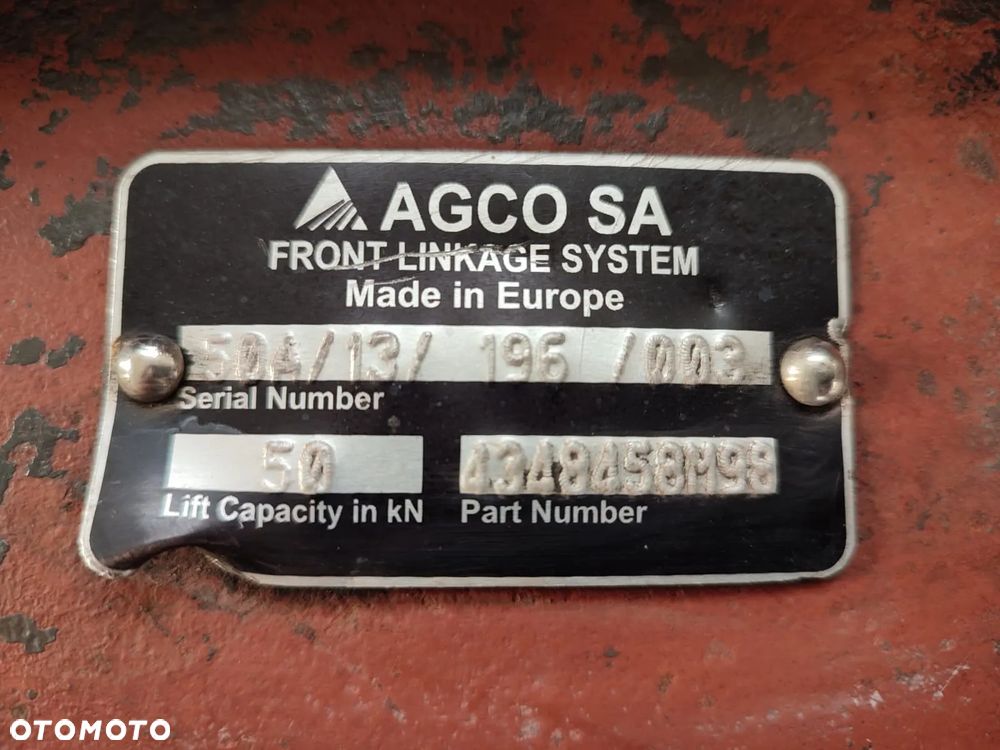 Przedni TUZ 4362146H01 MASSEY FERGUSON 8670 - 10