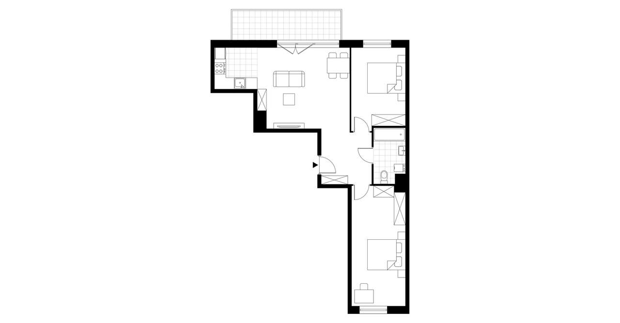 3-pokojowe mieszkanie 68m2 + balkon - Pełny obrazek: 3/9
