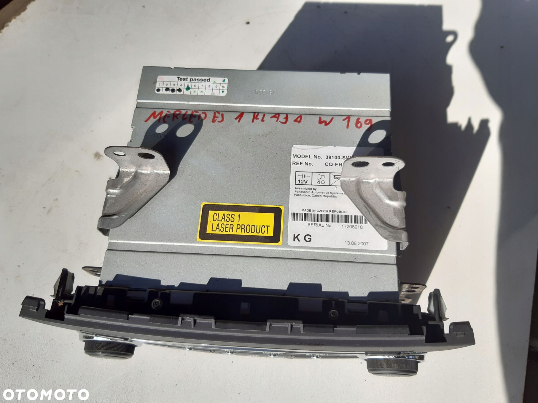 MERCEDES W169 RADIO CD MP3 39100-SWA-G202-M1 - 2