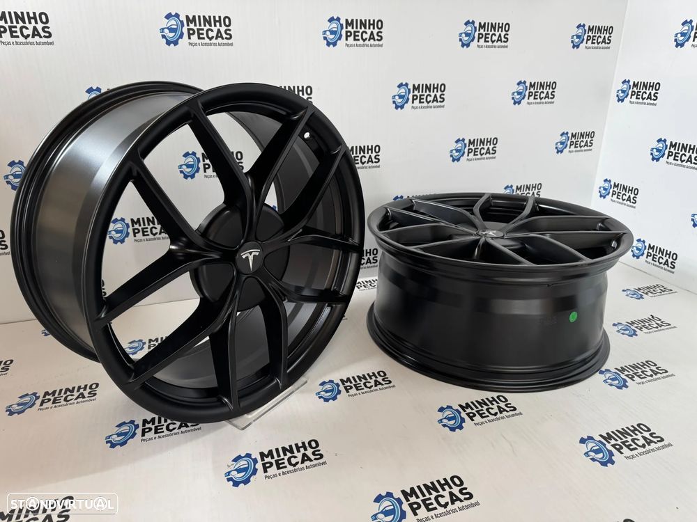 Jantes Look Tesla Model S em 20 (5x114.3) Preto Matte - 7