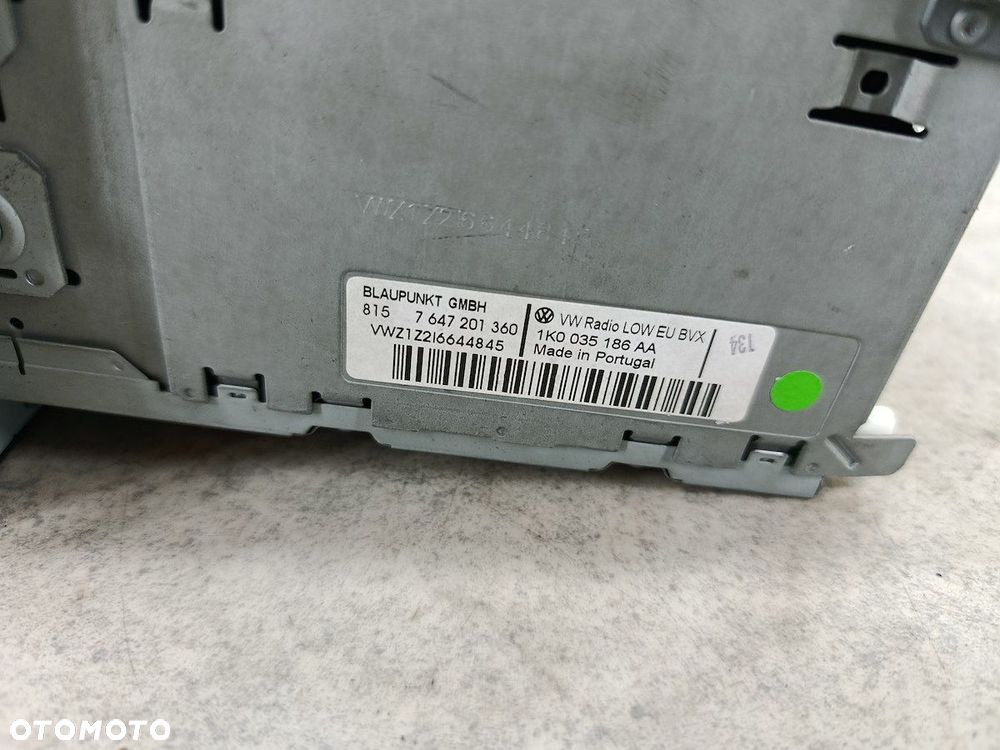 RADIO FABRYCZNE VW PASSAT B6 1K0035186AA  7647201360 BLAUPUNKT - 5