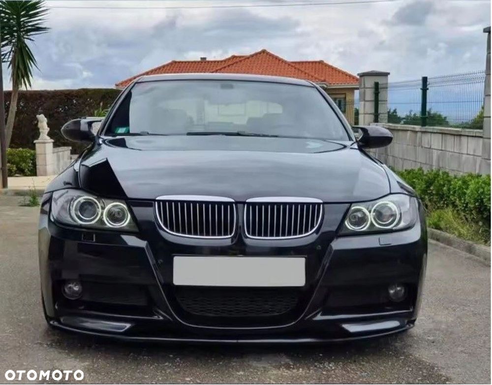 DOKŁADKA PRZEDNIEGO ZDERZAKA BMW E90 E91 M-PAKIET PRZED LIFT czarny połysk - 4
