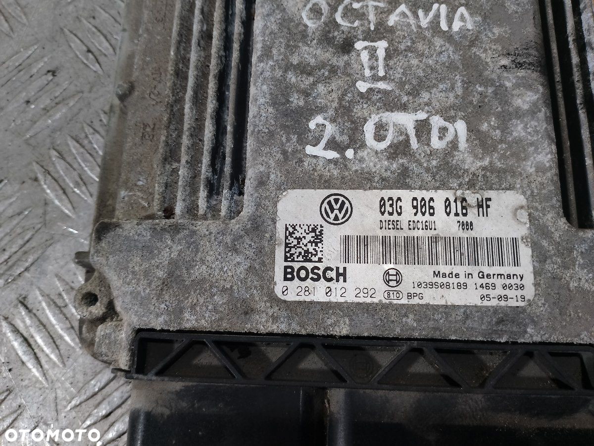 KOMPUTER, STEROWNIK OCTAVIA II 03G906016HF 2.0 TDI - 4