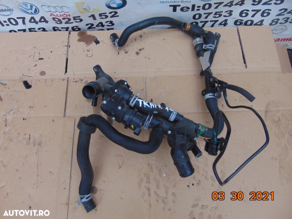 Conducta apa Renault Trafic 1.6 Opel Vivaro Nissan NV 300 conducte apa carcasa termostat furtun mer - 1