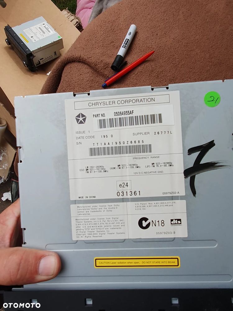 Radio 5064955AF Jeep Commander Compass Patriot Dodge Challenger Caliber Avenger Charger Durango Magnum Chrysler 300 Sebring Mw FM DVD Radio Multi Media Radio - 4