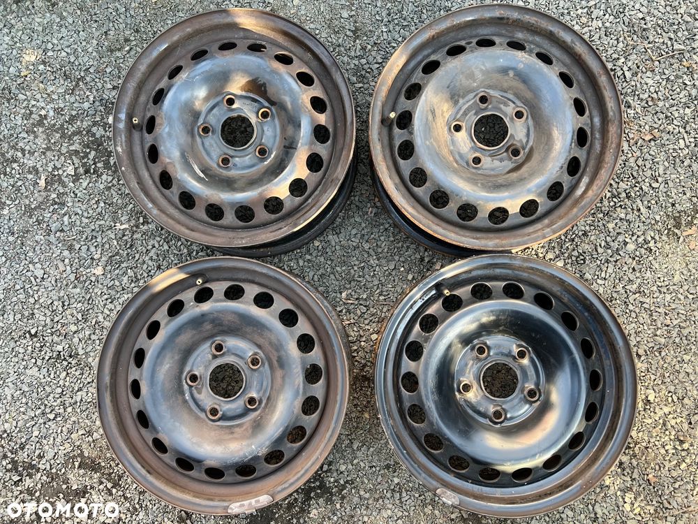 4x FELGA STALOWA FELGI STALOWE R15 6J 5x112 ET47 SKODA OCTAVIA II  SEAT AUDI A4 A6 VW CADDY 1K0601027C - 1