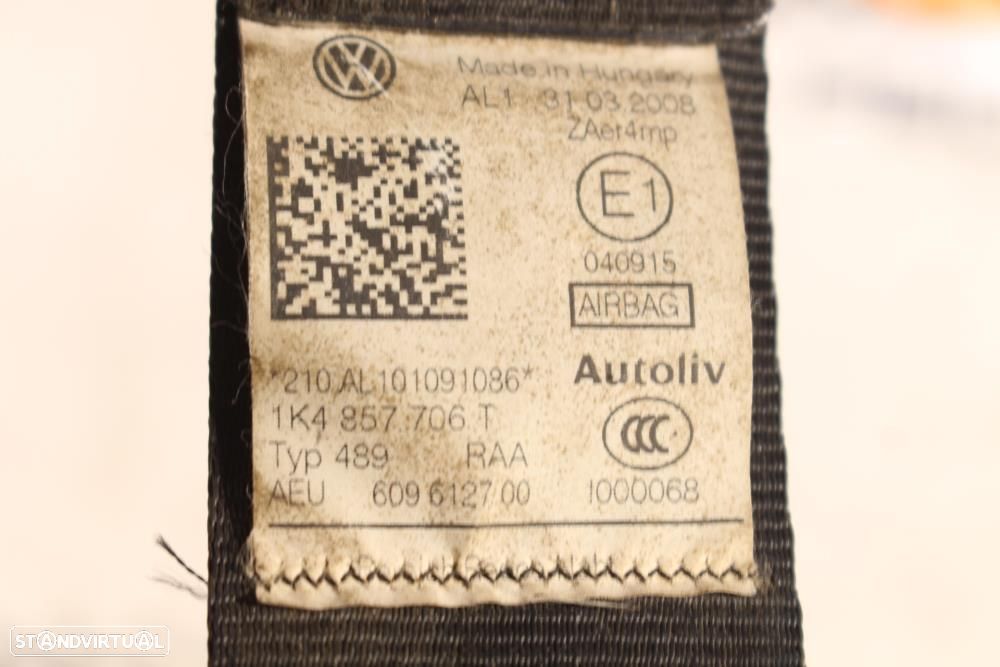 Cinto Frontal Volkswagen Golf V (1K1)  1K4857706t / Direito Vw Golf 5 - 8