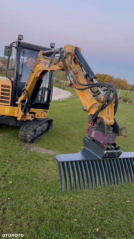 Caterpillar MINIKOPARKA CAT 302,7 gąsienicowa 2x łyżka Grabie WIERTNICA widły 303,5 Catepillar 305 koparka 3 5 tony sprowadzona 1 właściciel po serwisie BOBCAT SANNY YANMAR JCB KUBOTA mini koparka - 25