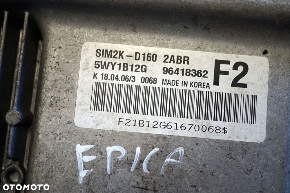 STEROWNIK SILNIKA KOMPUTER EPICA II V250 2.5 24V 96418362 5WY1B12G CHEVROLET 2006-2012 - 5