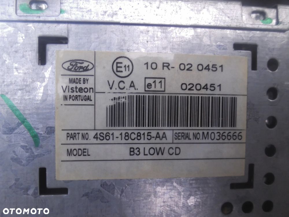 RADIO CD FORD FUSION 4S6118C815AA - 4