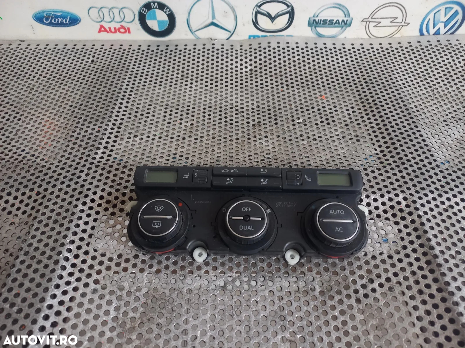 Panou Modul Comenzi Dublu Climatronic Cu Incalzire In Scaune Vw Golf 5 Jetta Touran Cod 1K0907044DA - 4