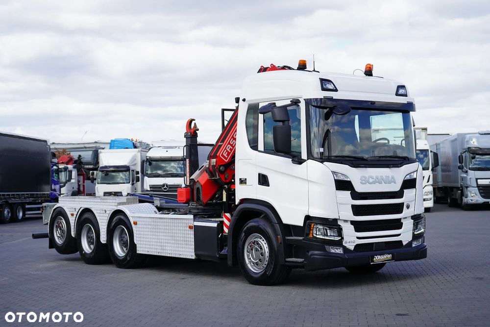 Scania G 410 / E 6 / 8 X 4 / HDS + HAKOWIEC / TRIDEM / CNG / RETARDER / FASSI F 215 - 3