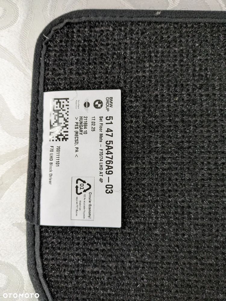 DYWANIKI BMW  seria 1 F40, F70 - 4