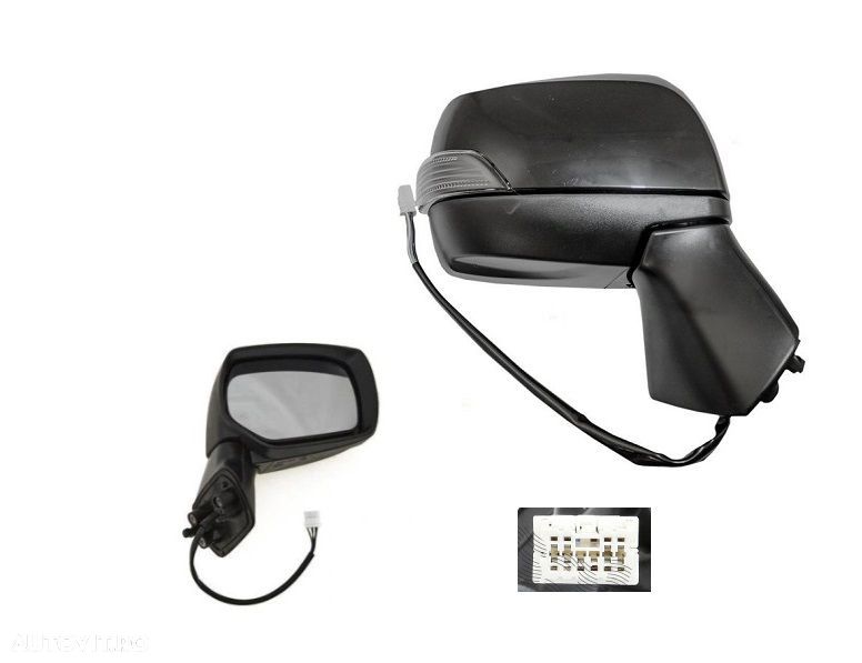 Oglinda exterioara Subaru Forester (Sj), 01.2013-, Dreapta, reglare electrica; carcasa neagra, grunduit; incalzita; geam convex; cromat; pliere electrica; cu semnalizare - 1