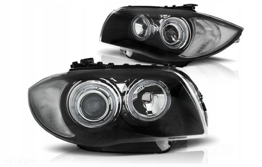LAMPY Reflektory BMW E87 E81 2004-2011 BIAŁE RINGI LED DEPO - 4
