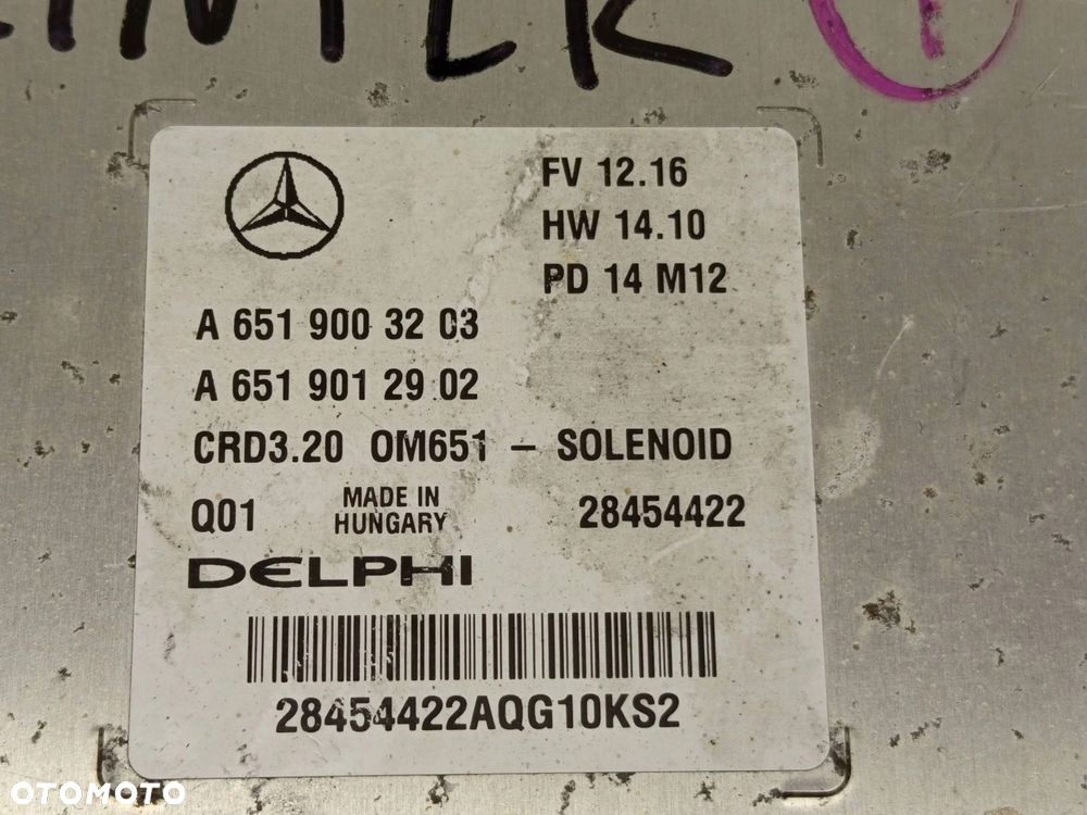 Sterownik Komputer Silnika Mercedes-Benz Sprinter W906 2.2 CDI A6519003203 - 15