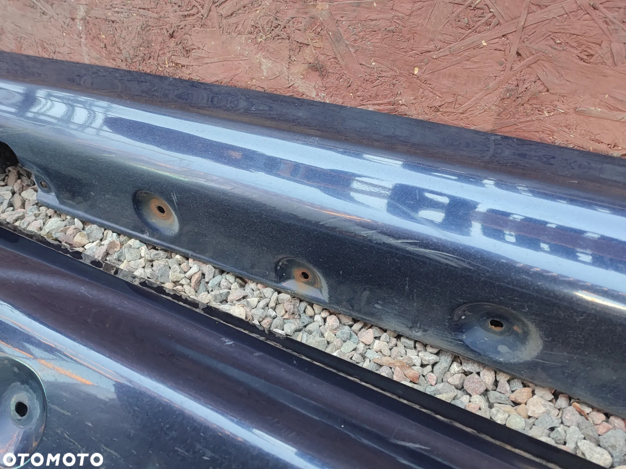 BMW E46 SEDAN / TOURING ORYGINALNE NAKŁADKI NA PROGI M-PAKIET LEWA / PRAWA W KOLORZE orientblau metallic 317/5 O NR. 51 71 0 002 127 / 51 71 0 002 126 OEM W BARDZO DOBRYM STANIE - 13