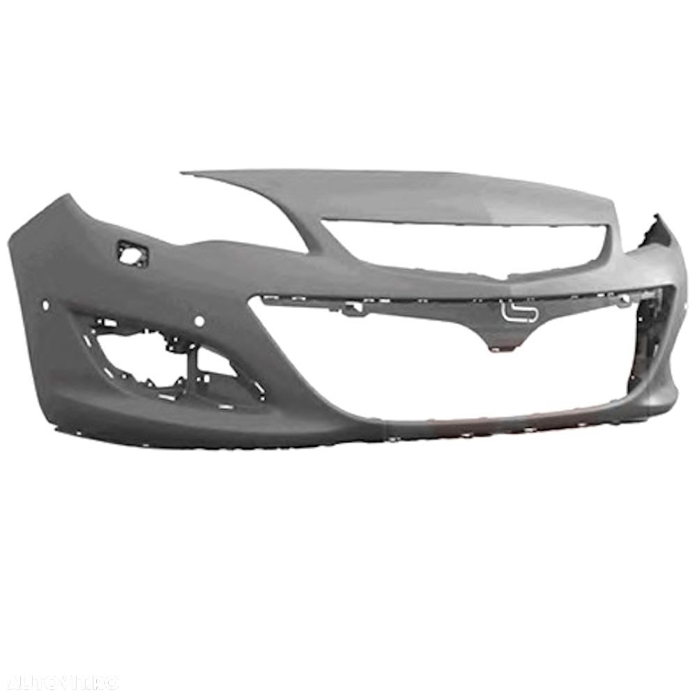 Bara fata Opel Astra J, 2012-2018, Grunduita, cu gauri pentru spalator faruri, cu gauri senzori parcare, 1401039 - 1