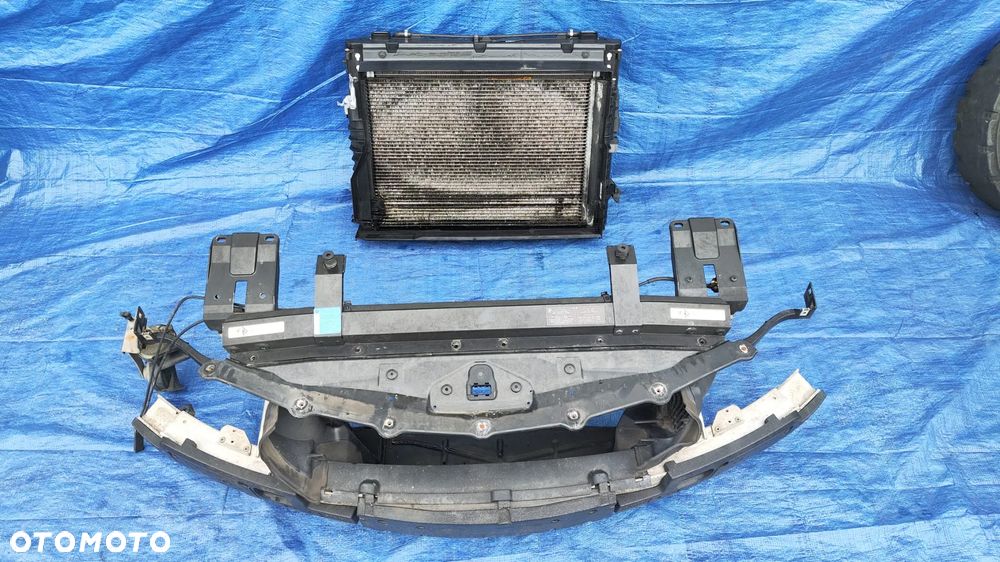 PAS PRZEDNI WZMOCNIENIE BELKA PRZÓD CHŁODNICA WODY KLIMATYZACJI WENTYLATOR KOMPLET BMW E63 E64 LCI LIFT 3.0i N53 - 2