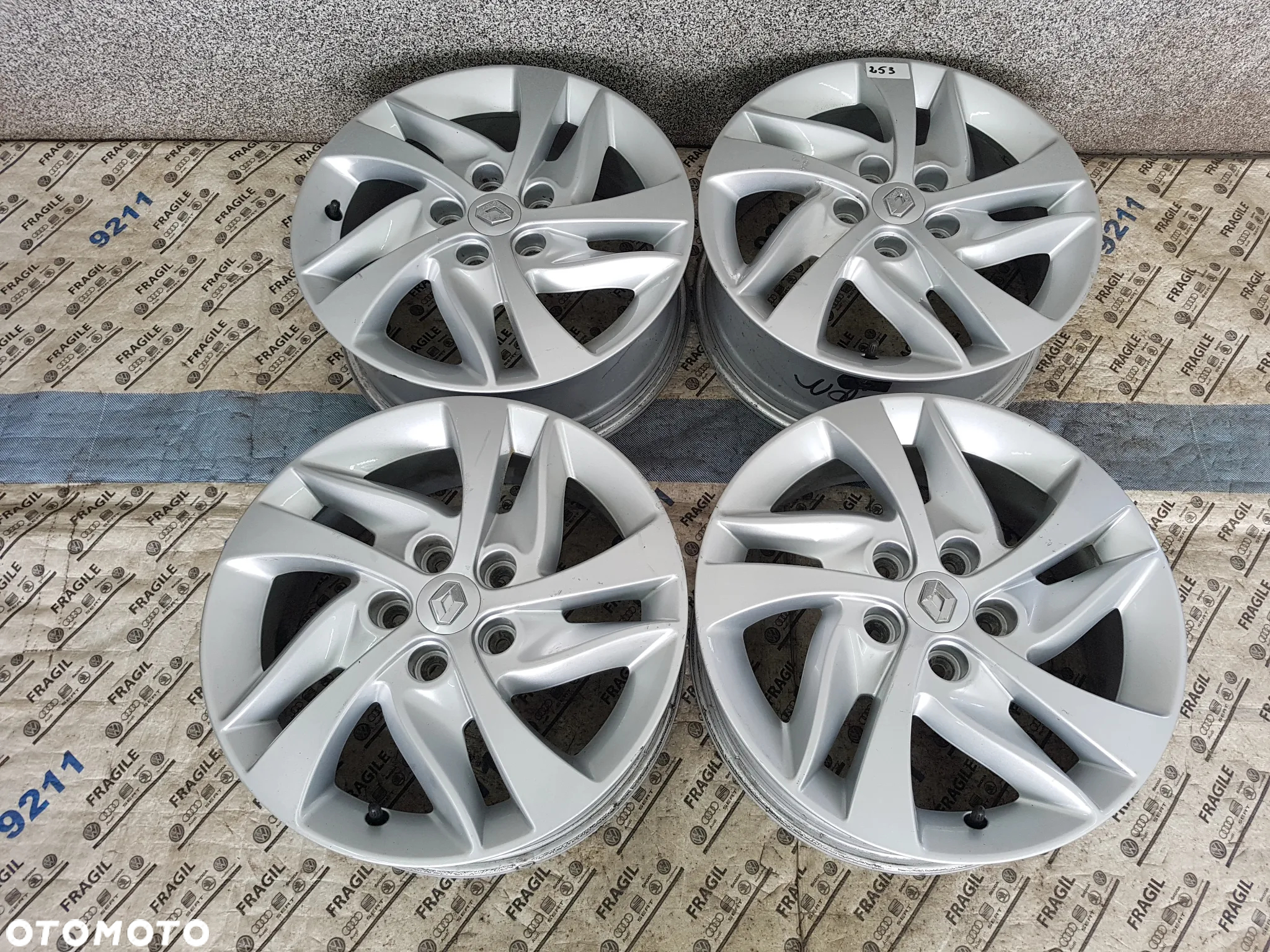 FELGI ALUMINIOWE  RENAULT KANGO II 5X108 6JX16 ET44 CZUJNIKI TMPS - 2