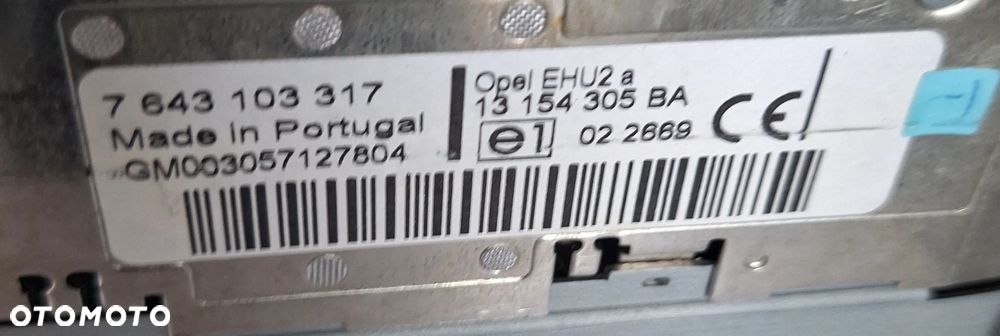 RADIO ORYGINALNE CD 30 MP3- OPEL ASTRA H / ZAFIRA B - 4