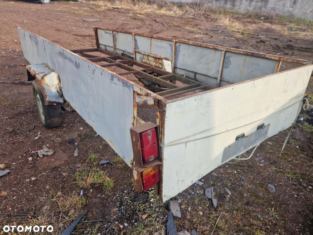 PRZYCZEPA SAM DŁUGA RAMA PRZYCZEPKI RESORY 4m / 1,4m - 5