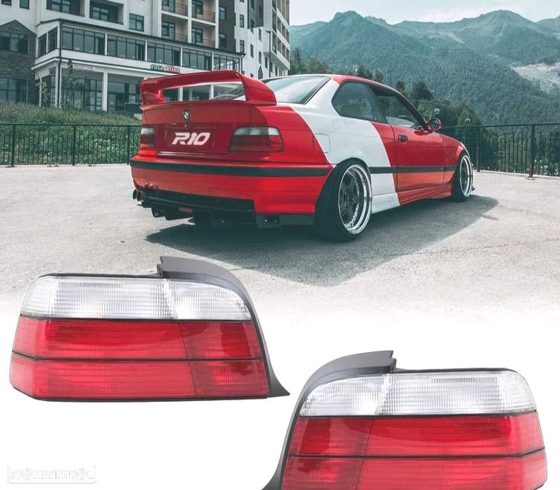 FAROLINS TRASEIROS BMW SERIE 3 E36 LOOK SEDAN 91-99 LOOK M3 - 1