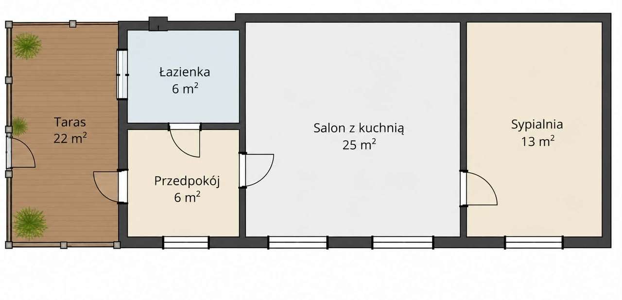Dwupokojowe 50m2 przy PKP Wola Grzybowska - ul. Sikorskiego
