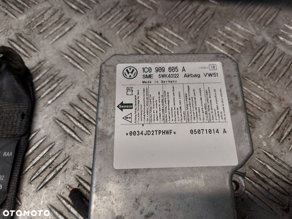 ZESTAW AIRBAG POSTRZAŁOWY VOLKSWAGEN TRANSPO0RTER T5 DOKA 1C0909605A - 4