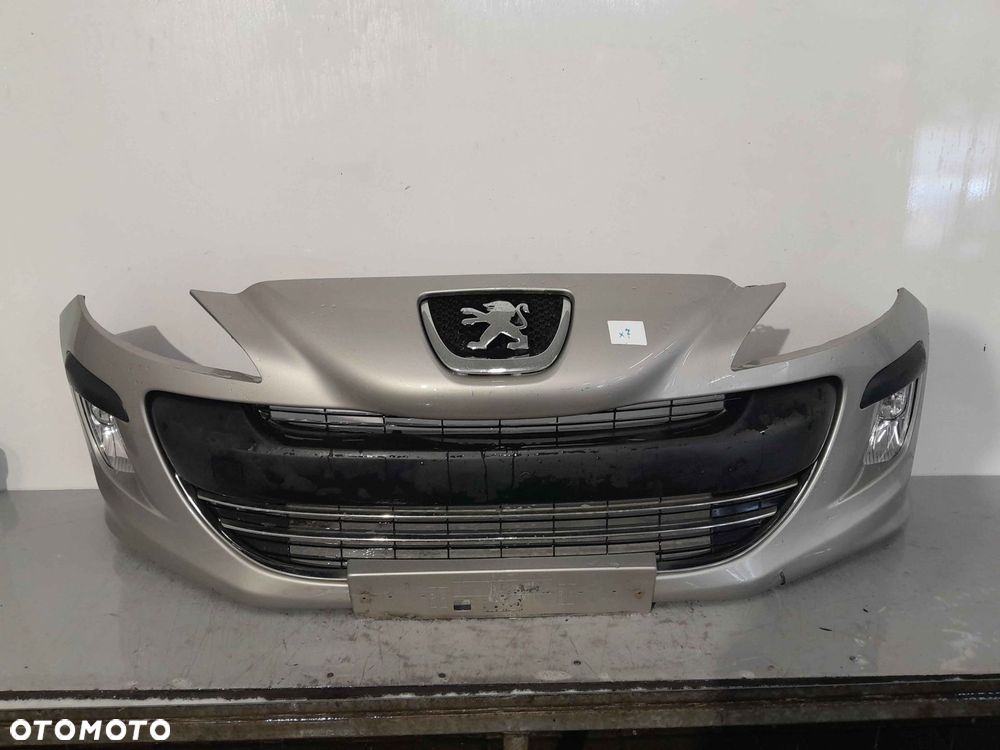 + ZDERZAK PRZÓD PRZEDNI DO PEUGEOT 308 EZRC SREBRNY HALOGENY - 1