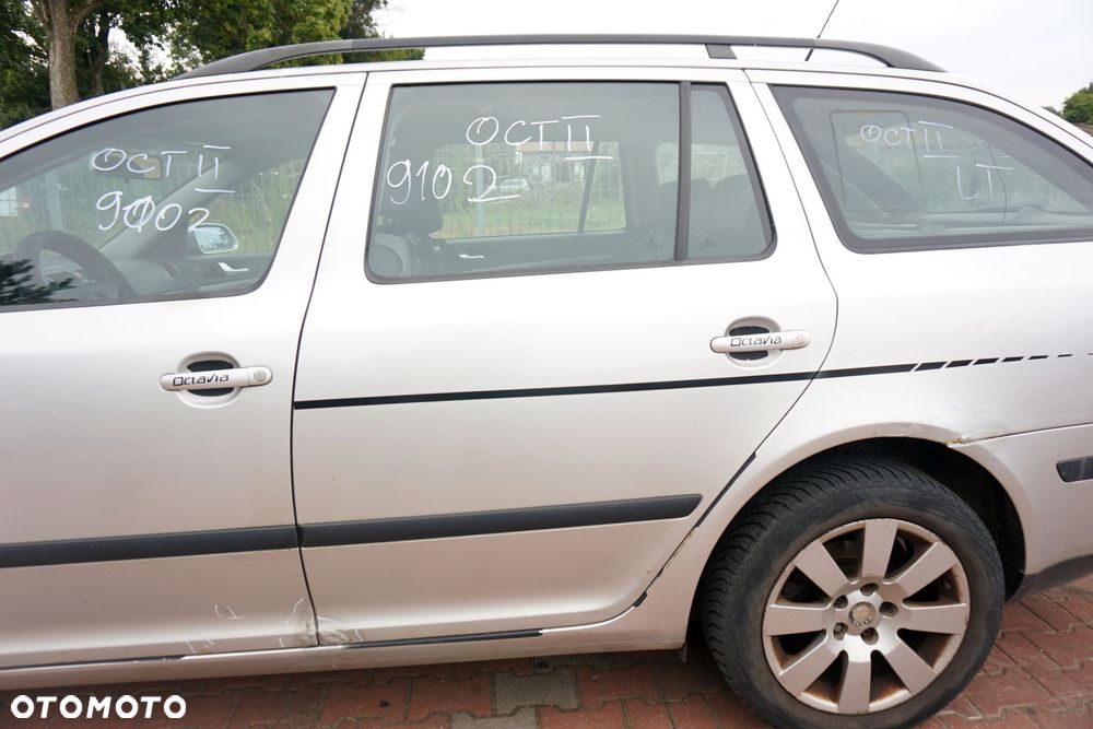 DRZWI TYLNE LEWE OCTAVIA II 1Z3 KOMBI 9102  SREBRNY SKODA 2004-2008 - 4