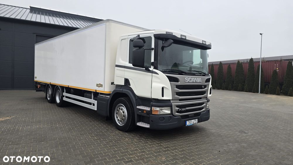Scania P320 Euro 6 6x2 chłodnia izoterma kurierka 20 palet niski przebieg! super stan! rama do zabudowy laweta - 33
