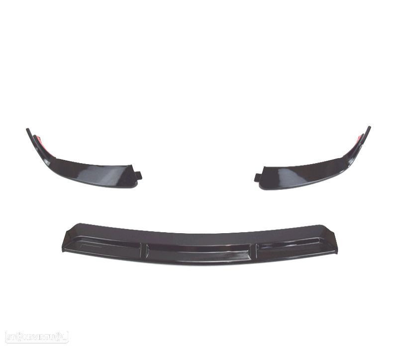 SPOILER LIP FRONTAL MERCEDES CLASE C W205 14-18 LOOK AMG PRETO BRILHANTE - 4