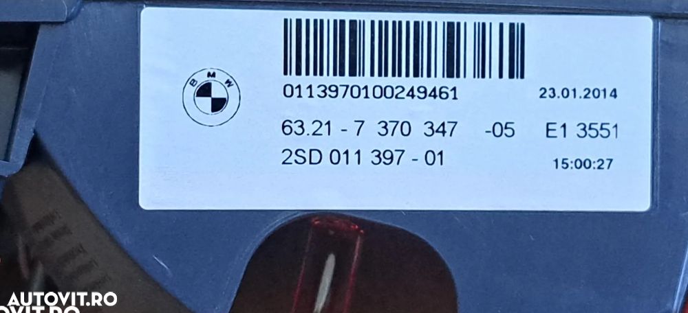 Stop lampa stanga spate lateral portbagaj haion frana marsarier ( model cu facelift ) Original BMW F11+LCI - 5